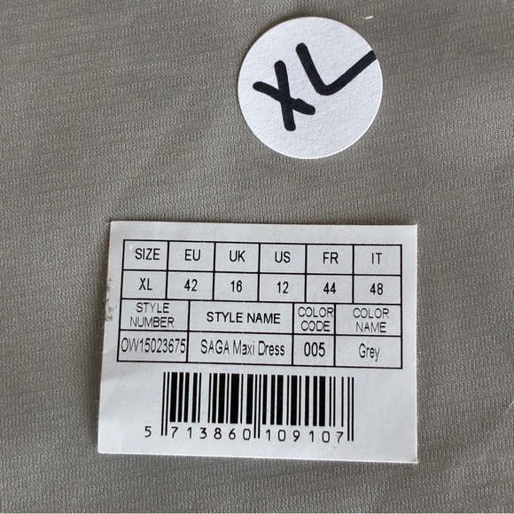OW Collection SAGA Maxi Dress Halter Grey XL - Picture 6 of 9